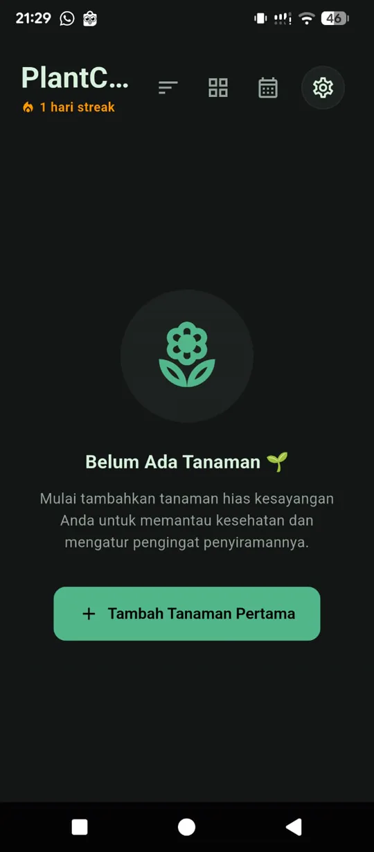 Screenshot PlantCare (1/4)