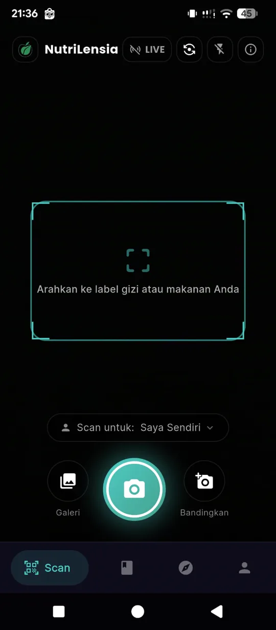 Screenshot Nutrilensia (1/7)